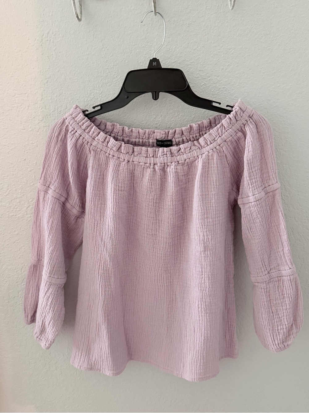Coco + Carmen Muted Lilac Off-Shoulder Top